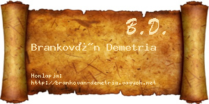 Brankován Demetria névjegykártya